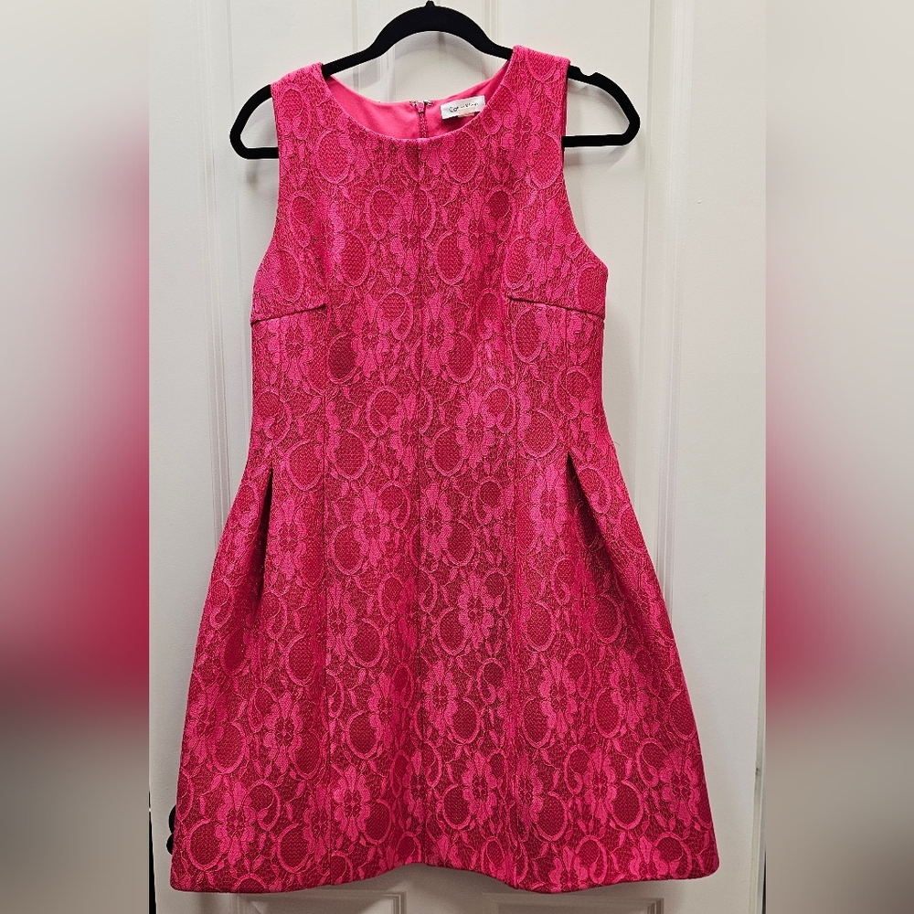 A-line Lace Overlay Dress